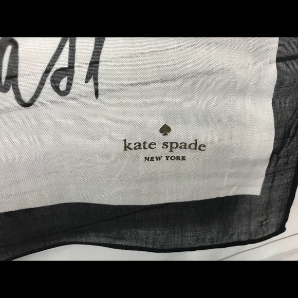 Kate Spade New Resolutions Scarf-Black/White - Picture 3 of 7